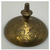 Vintage Etched Brass Turkish Style Teapot 9" (Needs Repair) 5 1/2" Teapot & Incense Burner 3"