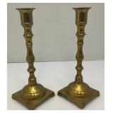 Set Of Four Heavy Brass Candle holders 7 3/4"