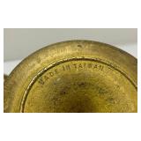 Set Of Four Brass Candle holders Tallest Being 9"