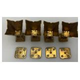 Set Of Four Vintage Etched Brass Saudi Arabia Brass Incense Burners 3"