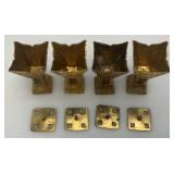 Set Of Four Vintage Etched Brass Saudi Arabia Brass Incense Burners 3"