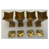 Set Of Four Vintage Etched Brass Saudi Arabia Brass Incense Burners 3"