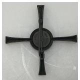 WWII German Religious Trier 1933 Holy Jesus Tunic Tinne Cross Pin Badge 1 3/4"