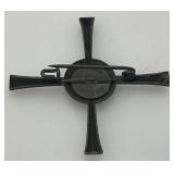 WWII German Religious Trier 1933 Holy Jesus Tunic Tinne Cross Pin Badge 1 3/4"