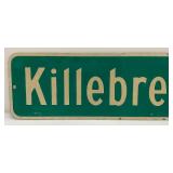 Vintage Reflective Aluminum KILLEBREW Dr. Street Sign 9" x 36"