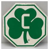 Vintage Cloverleaf Milk Octagon Sign 20" x 20"