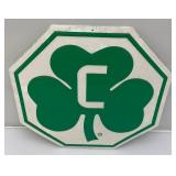 Vintage Cloverleaf Milk Octagon Sign 20" x 20"