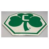 Vintage Cloverleaf Milk Octagon Sign 20" x 20"