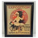 Framed French Exposition Print 19 1/2" x 23 1/2"