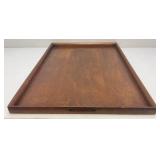 Vintage Mid-Century 19" x 29" Mahogany Serving Tray