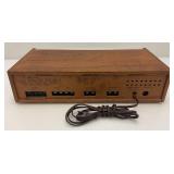 Vintage Realistic Rhapsodie Component Stereo Reciever System With Wood Cover