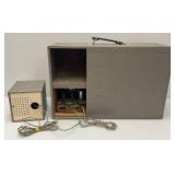 Very Rare Mid-Century Phonola Stereophonic Fold Down Record Player With Pull Out Speaker Plays 16,33,45 & 78 Records (Very Nice Condition) Works