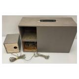 Very Rare Mid-Century Phonola Stereophonic Fold Down Record Player With Pull Out Speaker Plays 16,33,45 & 78 Records (Very Nice Condition) Works