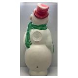 Vintage 45" Snowman Blow Mold (Needs Light) Has Cracked Spot On Top Of Hat