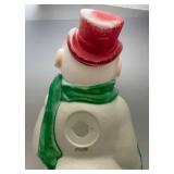Vintage 45" Snowman Blow Mold (Needs Light) Has Cracked Spot On Top Of Hat