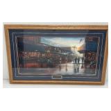 25" x 41" Framed Behind Glass Greg Benson Limited Edition 269/9500 "Deadwood" Print With Hidden Images Of Cowboys And Indians And COA