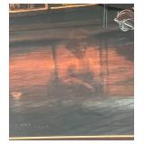 25" x 41" Framed Behind Glass Greg Benson Limited Edition 269/9500 "Deadwood" Print With Hidden Images Of Cowboys And Indians And COA