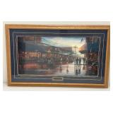 25" x 41" Framed Behind Glass Greg Benson Limited Edition 269/9500 "Deadwood" Print With Hidden Images Of Cowboys And Indians And COA