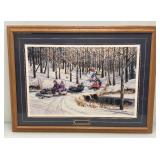 28" x 38 Framed Behind Glass KEN ZYLLA "Rush Creek Trail" Print 910/9600