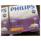 Lot of 12 - NEW - Philips 90-Watt Replacment 12-Watt LED/DEL Soft White Indoor / Outdoor PAR38 Lightbulb Light Bulb
