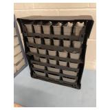 LOT of Parts Storage Organizers - Husky Plastic Bins with Miscellaneous Hardware & Vintage (Antique) Small Metal w/ Drawers