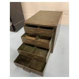 LOT of Parts Storage Organizers - Husky Plastic Bins with Miscellaneous Hardware & Vintage (Antique) Small Metal w/ Drawers
