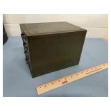 LOT of Parts Storage Organizers - Husky Plastic Bins with Miscellaneous Hardware & Vintage (Antique) Small Metal w/ Drawers