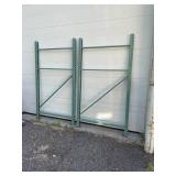 PAIR of Heavy Duty Teardrop Pallet Rack / Racking Uprights - 84" Tall and 48" Deep