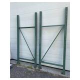 PAIR of Heavy Duty Teardrop Pallet Rack / Racking Uprights - 96" Tall and 42" Deep