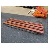 Quantity 4 - Heavy Duty Teardrop Pallet Rack / Racking Load Beams - 96" Long (Wide)  and 4.5" High