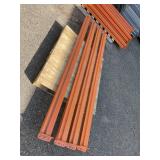 Quantity 4 - Heavy Duty Teardrop Pallet Rack / Racking Load Beams - 96" Long (Wide)  and 4" High