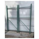 PAIR of Heavy Duty Teardrop Pallet Rack / Racking Uprights - 96" (8