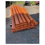 Quantity 4 - Heavy Duty Teardrop Pallet Rack / Racking Load Beams - 96" Long (Wide)  and 4" High