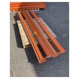 Quantity 4 - Heavy Duty Teardrop Pallet Rack / Racking Load Beams - 96" Long (Wide)  and 4" High