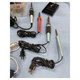 Miscellaneous LOT of Various Soldering Irons and Accessories / Supplies & Electric Engraving Tool