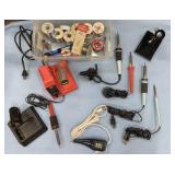 Miscellaneous LOT of Various Soldering Irons and Accessories / Supplies & Electric Engraving Tool