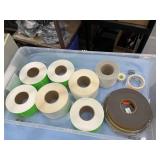 Miscellaneous LOT of Adhesive Stickers and Magnetic Labeling Rolls / Magnetic Label Strips