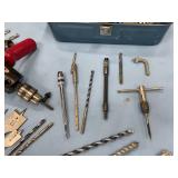 Miscellaneous LOT of Drill Bits & Power Drill and Accessories