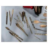 Miscellaneous LOT of Drill Bits & Power Drill and Accessories