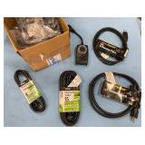 Miscellaneous LOT of Various Electrical Power Cables / Cords and Items