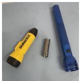 Flashlight LOT - Small LED Duracell and Large Maglite Mag-Lite Flashlights - All Working!