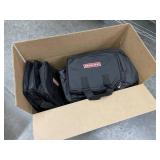 Lot of 12 NEW Craftsman Black Nylon Soft-Sided Tool Bag Storage Cases with Compartment Divider & Dual Zippers