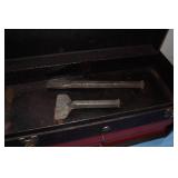 Vintage Large Tool Box FULL of TOOLS with Hinged-Lid and Two Sliding Drawers