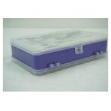 Purple Tool Box with 2 Pliers, Clippers, Tweezers, Copper Wire