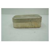 Vintage Aluminum Container & Vintage Sewing Thread, Wooden Spools