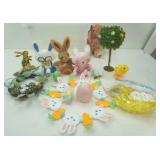 Clear Tote and Contents: Easter Decor