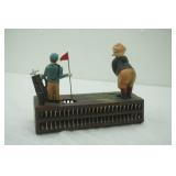 Vintage cast iron "Birdie Putt" mechanical coin bank