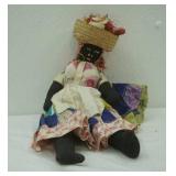 Vintage handcrafted Caribbean Cloth Doll. Mid 20th Century Folk Art. Nassau
