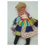 Vintage handcrafted Caribbean Cloth Doll. Mid 20th Century Folk Art. Nassau