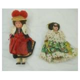 Vintage Folk Art Souvenir Dolls